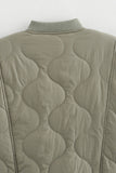 Quilted Button-Up Jacket