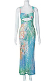 Cutout Floral Dress