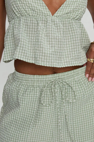 Stylish Gingham Short Set