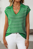 Striped V-Neck Sweater Vest