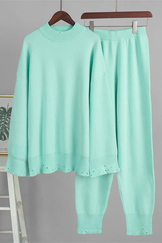 Relaxed Fit Sweater and Pants Set