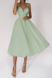 Elegant Spaghetti Strap Evening Dress