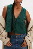 Eyelet Tie-Front Camisole Top