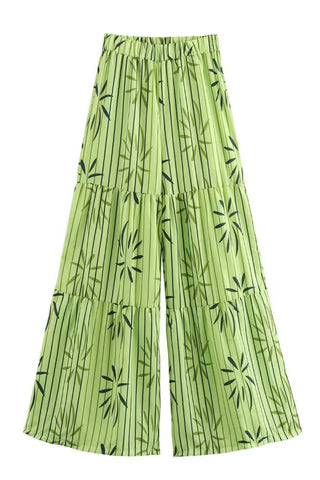 Smocked Tie-Front Top with Leaf Design