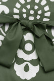 Drawstring Waist Printed Dress
