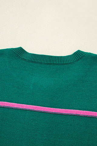 Striped Button-Front Sweatshirt