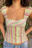 Polka Dot and Striped Tank Top
