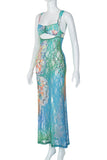 Cutout Floral Dress