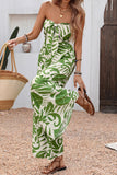 Strapless Tropical Jumpsuit