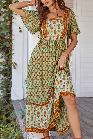 Square Neck Floral Sundress