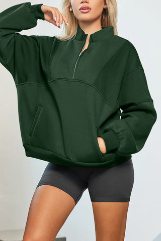 Zip-Up Oversized Sweatshirt