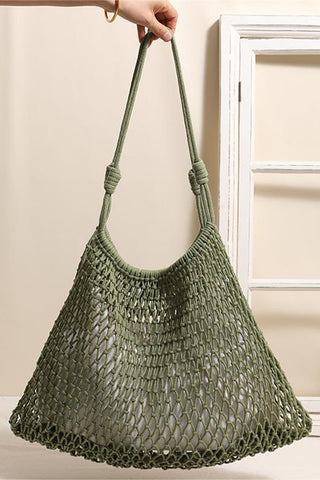 Woven Mesh Shoulder Bag