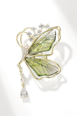 Elegant Winged Insect Brooch