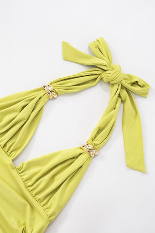 Halter Neck Ruched Sundress