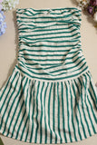 Strapless Striped Casual Dress