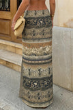 Elegant Patterned Maxi Skirt