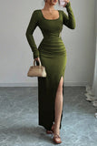 Elegant Evening Dress with Side Slit