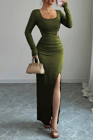 Elegant Evening Dress with Side Slit