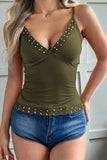 Sequin-Trim Spaghetti Strap Camisole