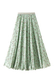 Floral Pleated Maxi Skirt