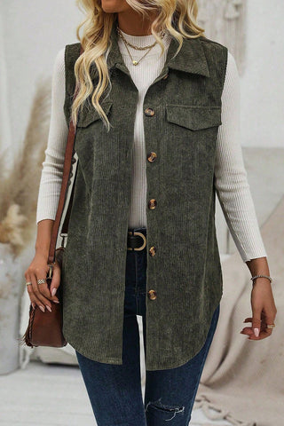 Button-Down Corduroy Vest