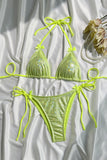 Stylish Tie-Front Bikini Set