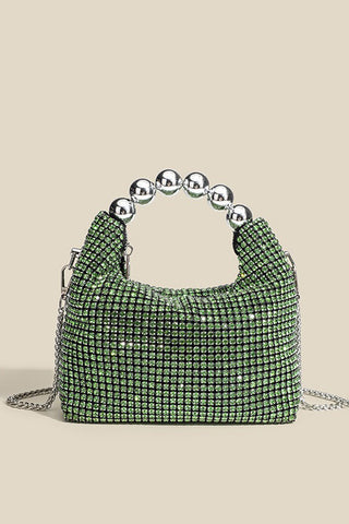 Statement Handle Rhinestone Bag