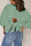Striped T-Shirt with Bow Back Detail