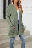 Open-Front Ribbed Cardigan