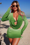 Knit Bikini Set with Cover-Up
