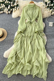 Elegant Evening Gown with Flowing Layers
