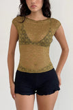 Lace Overlay T-Shirt