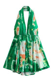 Halter Neck Tie-Dye Dress