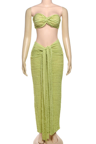 Elegant Textured Skirt Set