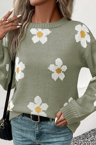 Floral Knit Sweater