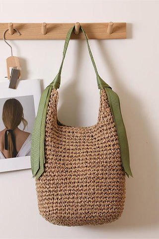Woven Tote with Stylish Handle