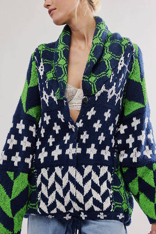 Geometric Knit Cardigan
