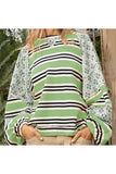 Striped and Floral Pattern T-Shirt