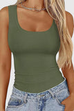 Scoop-Neck Ribbed Tank Top