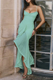 Ruffled Layered Evening Gown