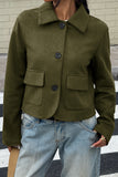 Chic Button-Up Cropped Jacket