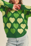 Heart Patterned Cozy Sweater