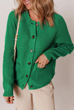 Buttoned Round Neck Cardigan