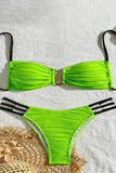 Strappy Bikini Set with Ruched Details