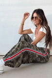 Drawstring Casual Camouflage Pants