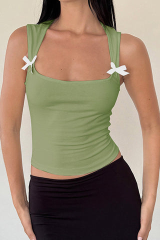 Bow-Accent Tank Top