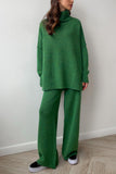 Turtleneck Sweater and Wide-Leg Pants Set