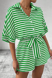 Striped Tie-Waist Romper