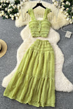 Ruffle Trim Skirt Set