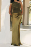 One-Shoulder Evening Gown